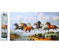 Pittura Diamantata Cavalli al Galoppo 80x40cm