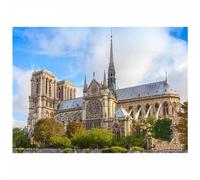 Pittura Diamante 5d Fai da Te, Castello di Notre Dame Parigi Kit pittura diamanti 5D, Pieno Strass Diamantini Ricamo punto croce,Diamante Painting Artigianato Artistico per Casa Decorazione 25x35cm