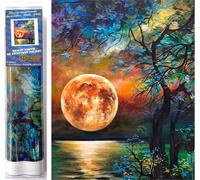 Set di pittura diamantata Lago sotto la luna colorata 30x40cm
