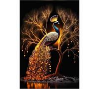 Pittura diamante per punto croce, disegno diamante, kit animale completo pittura diamante, kit pittura diamante pavone 5D per ragazzi ragazze adulti, decorazioni per la casa 30x40 cm