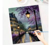 Pittura digitale ad olio di paesaggio bellissimo, adatta ai principianti, pattern ad alta definizione, colori ricchi e facili da usare, crea capolavori artistici facilmente, adatto per decorazioni e r