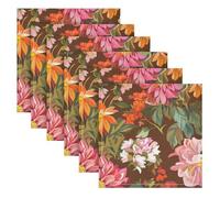 Pittura Espressionismo Floreale Fiori Tovaglioli da cena riutilizzabili San Valentino 6 tovaglioli 20 x 20 pollici servilletas para boda
