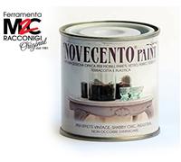 Pittura gessosa NOVECENTO PAINT extra opaca stile shabby chic 500 ml tinte varie