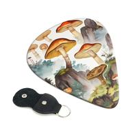 Pittura giapponese fungo plettri per chitarra, 6 plettri per chitarra, stampa su entrambi i lati, per chitarra acustica, basso, ukulele, chitarra elettrica (0,46 mm, 0,71 mm, 0,96 mm)