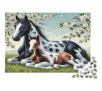 Pittura Horse Foil Puzzles 1000 Pezzi In Incastro Perfetto,Un Gioco Di Puzzle Per Enigma Per Lo Stress Relief,Ideale Per Per La Decompressione E La Decorazione Delle Pareti,Regalo Di Compleanno P