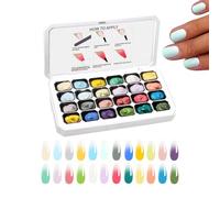 Pittura In Gel Per 24 Celle Senza Strato Disperso Polimerizzazione UV/LED | Gel Gradiente Per Unghie per la Manicure, la Bellezza, l'uso Personale, Casa, il Salone, il Carnevale,