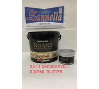 PITTURA INTERNI DECORATIVA EFFETTO PERLATO GRIGIO CHIAROTot.2,5LT+GLITTER SILVER