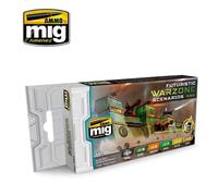 Pittura Modellino Futuristic Warzone Scenari Color Set Mig Jimenez Ammo Amig71