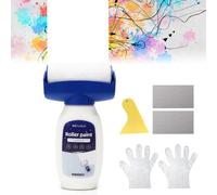 Pittura murale, colore bianco, 500 g, spazzola per riparazioni da parete, colore bianco, rullo per riparazioni da parete, rullo con pasta di riparazione della parete, bianco, spazzola per riparare