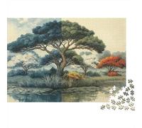 pittura paesaggio Tree Rompicapo 1000 Pezzi In puzzle in Cartone Premium,Un Puzzles Per Giochi Di Puzzle Per Lo Sviluppo Cognitivo,Ideale Per Passatempo Per Anziani,Il Puzzle Più Venduto 70x50cm/