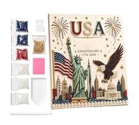 Pittura patriottica con perline, set fai da te con perline, kit per artigianato patriottico, decorazione per la casa, attività creativa, anniversari, ufficio, veterani, adulti, principianti, progetti