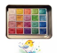 pittura per acqua set per artisti, 20 colori brillante in un colore portatile di colore per principianti, amanti dei e artisti