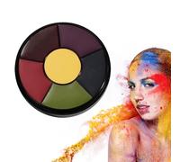 Pittura per il corpo del viso - Palette di trucco per pittura del viso, palette di trucco di Halloween, lavabile e sicura, non allergene, attivata all'acqua, per teatro d'arte, feste Soydan