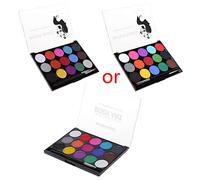 Pittura per il viso e il corpo con pennello 15 colori idrosolubile tavolozza trucco lavabile per donne uomini fan del calcio Body Art