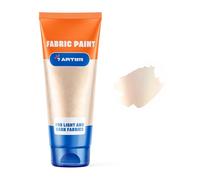Pittura per Tessuti Bianca Perla 60 ml - Tempera per Tessuti, Pelle e Cuoio | Colore Acrilico per Stoffa, Scarpe, Magliette e Jeans Lavabile | Tempere per Vestiti | Fabric Paint Professionale