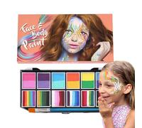 Pittura per viso e corpo, per il trucco per pittura del corpo, per il trucco per costumi | Kit per pittura del viso con pittura artistica a 12 colori