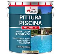Pittura Piscina Cemento Idrorepellente 2,5 L Giallo Sabbia - RAL 1002