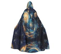 Pittura PlanetHalloween stampato mantello con cappuccio adulto partito accappatoio mascherata e gioco di ruolo. Mantello mago di carnevale