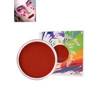 Pittura professionale per il viso, 30 g, colore rosso, a base d'acqua, per il corpo, per Halloween, carnevale, cosplay, Natale, feste
