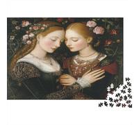 Pittura rinascimentale Puzzle 1000Pcs Amanti lesbiche Decorazione Per La Casa. Rilassamento E Intelligence Per Adulti E Bambini Da 14 Anni 1000pcs (75x50cm)