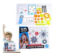 Pittura Rotante - Kit di Disegno Artistico 3D in | Giocattolo Creativo di Modelli di Pittura Multifunzionale Forniture per Fai da te di Carta per Viaggi Compleanno Famiglia Attività Manuali