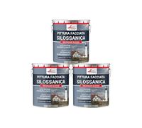Pittura silossanica per esterni e facciate, ad alto potere idrorepellente - ARCAFAÇADE SILOXANE - 3 x 10 L Grigio Seta - RAL 7044 - ARCANE INDUSTRIES