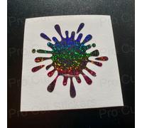 Pittura Splat Arcobaleno Brillantini Scintille Custom Car Camera Adesivi Muro