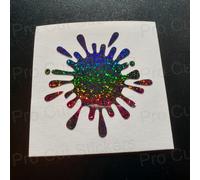 Pittura Splat Arcobaleno Brillantini Scintille Custom Car Camera Adesivi Muro