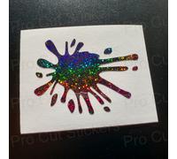 Pittura Splat Arcobaleno Brillantini Scintille Custom Car Camera Muro Adesivo