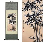 Pittura su Rotolo di Arte Cinese, Pergamene di Paesaggio, Pittura su Rotolo di Arte della Parete Cinese Rotolo Giapponese, Pittura su Rotolo di Seta Decorazione Murale Asiatica Quattro Sta, E3