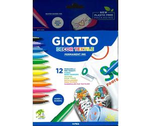 PITTURA SU STOFFA - Pennarelli per stoffa Giotto Decor Textile - scatola da 12