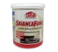 Pittura super lavabile coprente Bianca idrorepellente Carson Sbianca Fumo