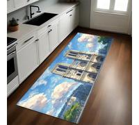 Pittura Tappeto Cucina 50x180 cm Cattedrale di Notre Dame Lavabile Multiuso Resistente Passatoia Cucina Antimacchia Sotto Lavandino Fornelli