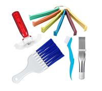 Pitxsgsia Set di 5 Pulitori Alettoni Condizionatore Come Indicato, Condensatore in Plastica e Metallo FCR6, Pettine Alette, Pulitore di Uscita Aria, Radiatore Evaporatore
