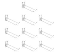 Pitycbo 10 Ganci Espositivi Da Parete in Metallo per Pannelli a Griglia per Al Dettaglio, La Casa, L'armadio, La Stanza Dei Lavori Manuali, 25 Cm