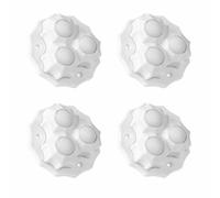 Pitycbo 4 Pezzi con Sfere Silenziose Rotelle con Sfere Fluide Adesiva per Mobili, Scatole di Plastica, Bianco, 3 Colla