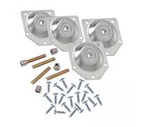Pitycbo 6x Set di 4 Piastre per Il Montaggio Delle Gambe di Mobili, Staffe in Metallo per Tavolo E Divano
