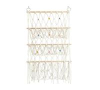 Pitycbo Amaca per Animali di Peluche, Amaca a Rete Sospesa, Espositore Da Parete con Sfere Bianche, Soggiorno, Organizer, Idee, Come immagine, 3 livelli