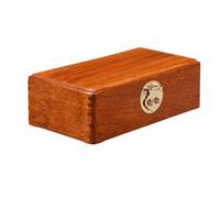 Pitycbo Astuccio Portagioielli Portatile Scatola Gioielli Contenitore Custodia Organizer in Legno Massiccio Stile Tradizionale, Medio, Stile Moderno Semplice, Con Chiusura In Rame