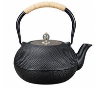 Pitycbo Bollitore per l' in Ghisa con Ritenzionel Teiera con Coperchio e Pomello in Rame Elegante per, 1800ML