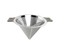 Pitycbo Colino a Forma di Cono in Acciaio Inox Multiuso Colino con Orecchie Laterali Multifunzionale Utensile da per Filtraggio Olio Bevanda, Doppio Strato