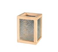 Pitycbo Contenitore Rettangolare con Struttura in Legno Pannelli in Durevole Organizer con Cornice Decorativo per Comò, Finestra Di Legno, 8.7cmx8.7cmx11.6cm