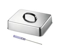 Pitycbo Coperchio per Griglia con Cupola per Sciogliere, Schizzi, in Acciaio Inox, con Protezione Antispruzzo, per Cucinare Su, S