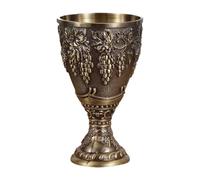 Pitycbo Coppa Goffrata Tazza Bicchiere Da Bar Realizzato in Metallo Robusto con Stile D'Epoca Adatto per Uso Decorativo E Collezione Personale, Bronzo