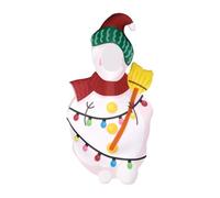 Pitycbo Costume Bambini Costume Neve Travestimento Pupazzo con Cappello Festivo Scopa Coordinata Corpo Bianco con Stampa Luci E Scopa Adatto a Celebrazioni