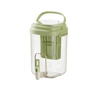 Pitycbo Dispensatore con Infusore Anti-Perdita | Design Compatto Salvaspazio, con Filtro, Recipiente, per Tavola, Feste, Famiglie, Verde