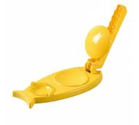 Pitycbo Dumpling Maker Macchina per Ravioli Tortellini Empanadas Manuale 2 in 1 in Materiale Alimentare PP con Pressa per Dischi E Chiusura Decorativa a Forma, Giallo