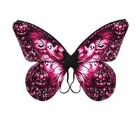 Pitycbo Festa per Bambini Farfalla Costume Appendici Pannelli Fasce Elastiche Nodo Centrale Plastica Motivo Streghe Zucche Adatte per Feste di Halloween, Rosa, 65 60cm
