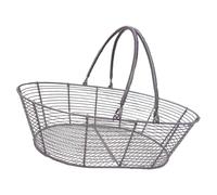 Pitycbo Fruttiera Ciotola Cestino Porta Ferro Robusto Finitura Elegante Facile Da Lavare Adatta per Celebrazioni Decorazione Casa, Grigio Argento