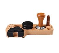 Pitycbo Kit di Accessori per Caffè Espresso, Stazione di Pressatura per Caffè Espresso, Strumento per Antiscivolo, Kit di Portafiltro per Caffè in Leg, faggio 58mm